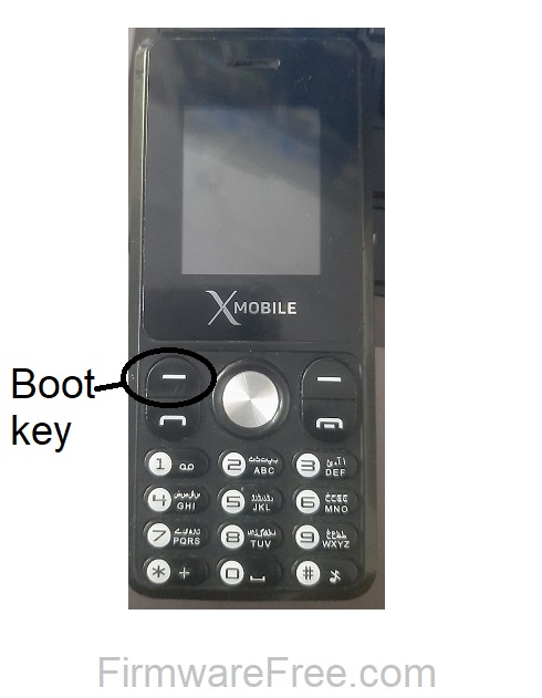Xmobile x400 mini boot key