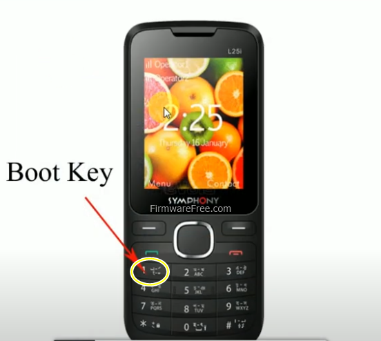 Symphony l25i boot key